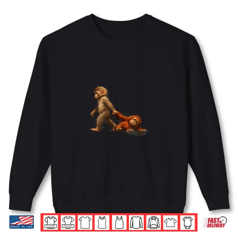 Sweatshirt Punch The Monkey Plush Toy Viral Macaque Sensation Shirt