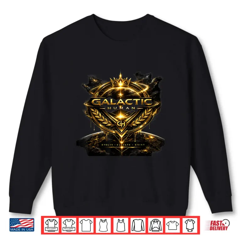Sweatshirt Royal Cosmic Crest Emblem Artistic Graphic Design Shirt
