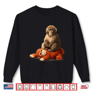 Sad Monkey Punch Meme Sitting On Orange Toy Shirt 1 Sweatshirt Sad Monkey Punch Meme Sitting On Orange Toy Shirt