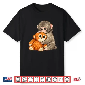 Viral Internet Meme Punch Monkey With Teddy Bear Cuddling Shirt