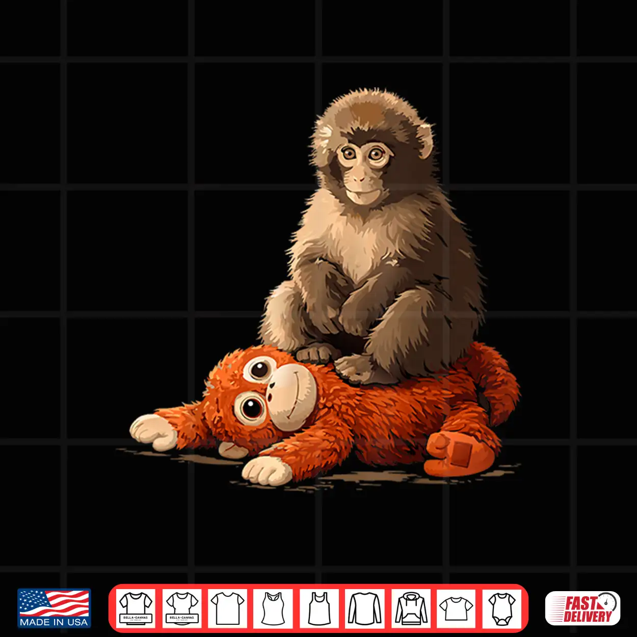 Sad Monkey Punch Meme Sitting On Orange Toy Shirt Sad Monkey Punch Meme Sitting On Orange Toy Shirt