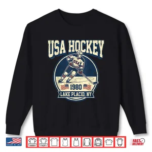 Sweatshirt USA Hockey Nineteen Eighty Historical Sports Graphic Shirt
