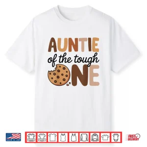Auntie Of The Tough One Cookies Milk 1St Birthday Matching Shirt