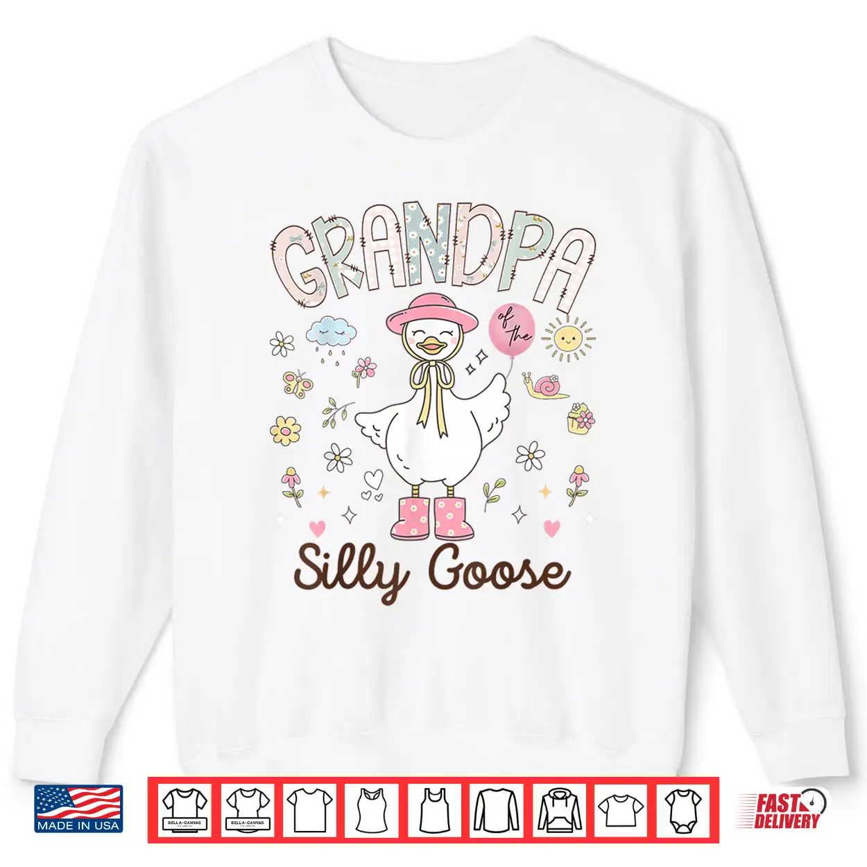 Grandpa Of The Silly Goose Funny Birthday Girl Party Shirt Grandpa Of The Silly Goose Funny Birthday Girl Party Shirt