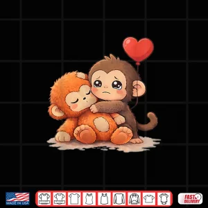 Design Cute Baby Monkey Punch Sad Little Punch Big Love Shirt