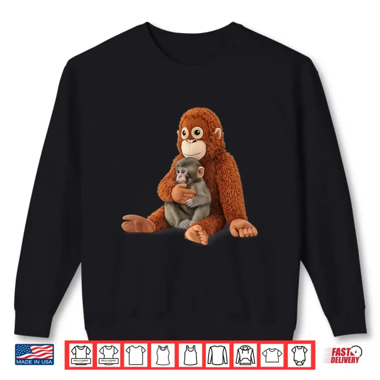 Sweatshirt Monkey Punch Baby Graphic Little Punch Big Love Tee Shirt
