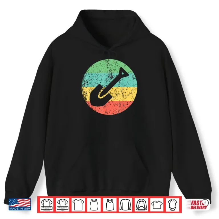 Hoodie Archaeologist Vintage Retro Spade Shovel Graphic Shirt 1