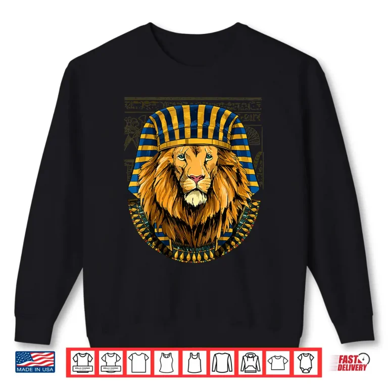 Sweatshirt Lion Egyptian Pharaoh Historian Professional Graphic Shirt 1