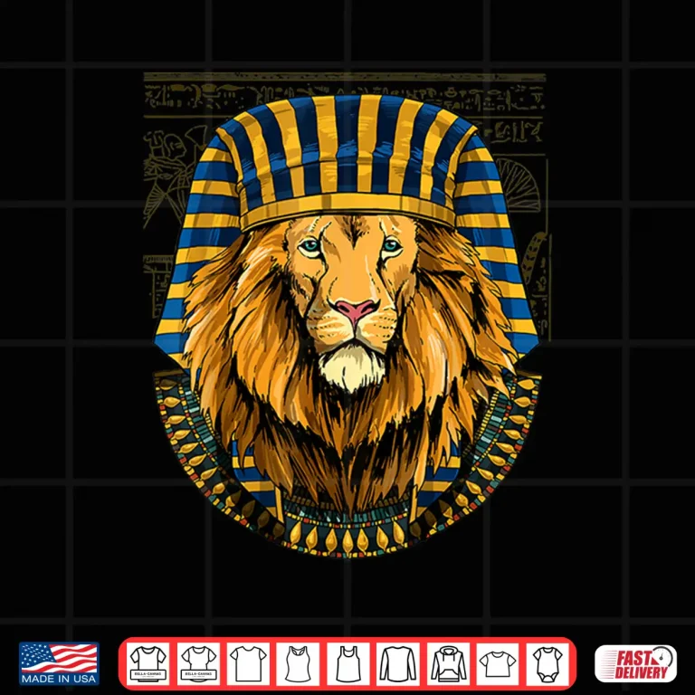 Design Lion Egyptian Pharaoh Historian Professional Graphic Shirt