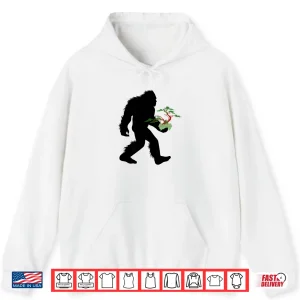 Hoodie Bigfoot Carrying Bonsai Plant Sasquatch Tree Landscaper Shirt