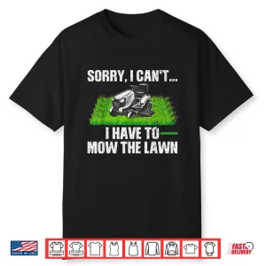 Funny Lawn Mowing Design Lawn Mower Professional Graphic Shirt