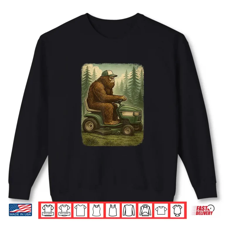 Sweatshirt Lawn Mowing Professional Landscaper Mower Distressed Shirt
