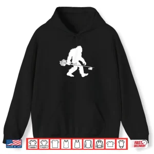 Hoodie Bigfoot With Lawn Trimmer Sasquatch Grass Landscaper Shirt