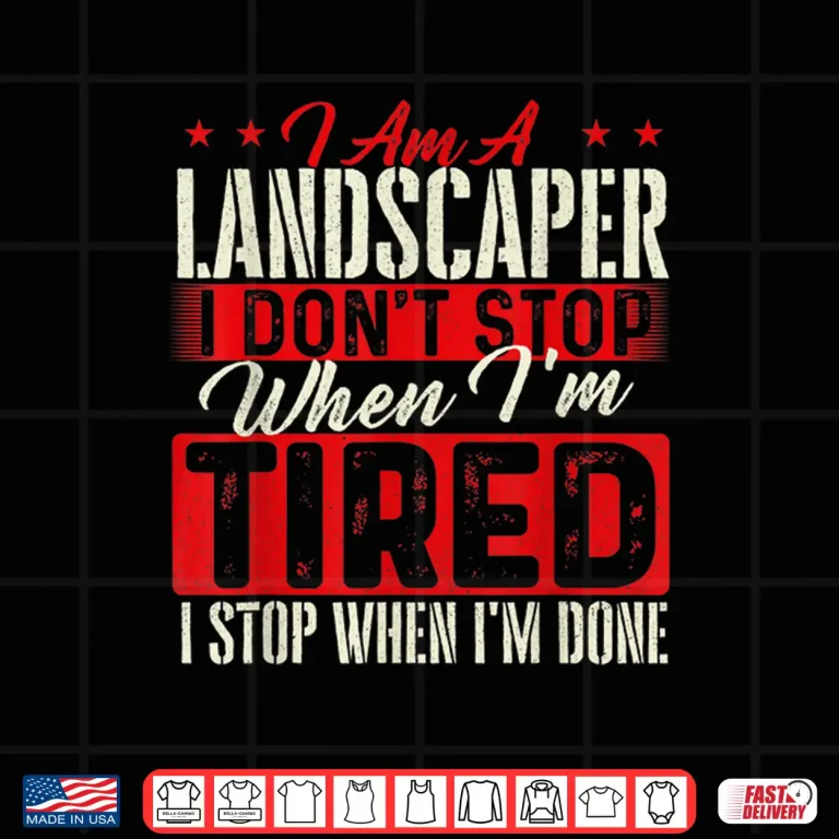 Design Landscaper Landscaping Gardening Professional Identity Shirt