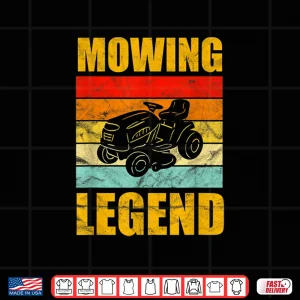 Design Lawn Mowing Legend Vintage Yard Work Tractor Design Shirt