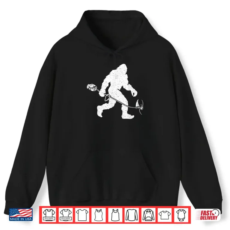 Hoodie Lawn Trimmer Bigfoot Sasquatch Grass Landscape Professional Shirt 1