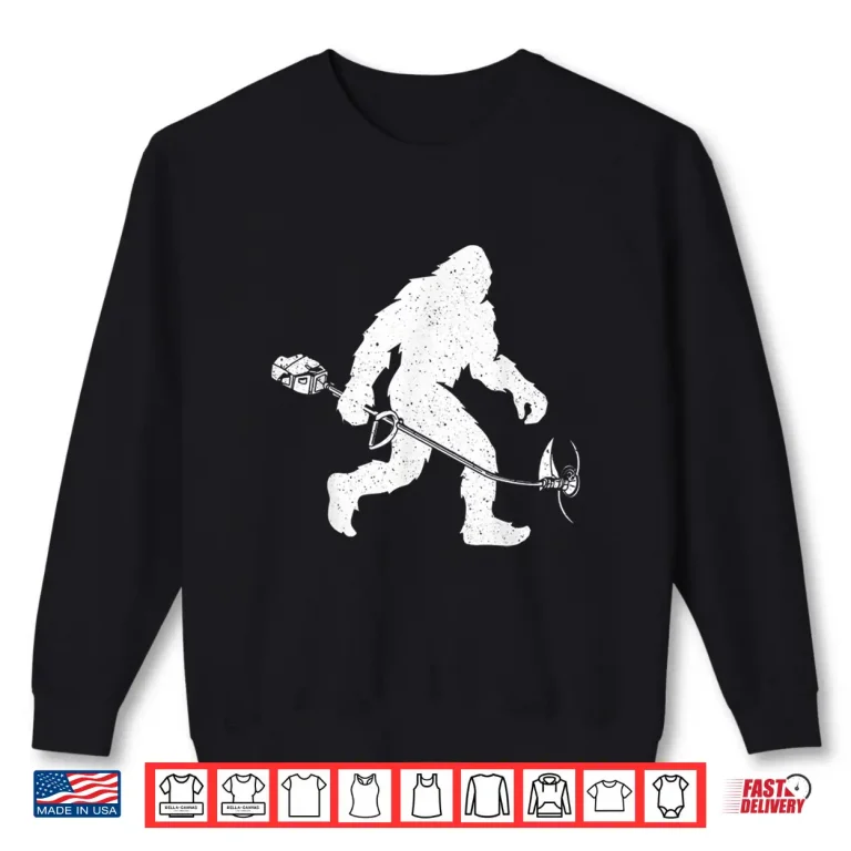 Sweatshirt Lawn Trimmer Bigfoot Sasquatch Grass Landscape Professional Shirt 1