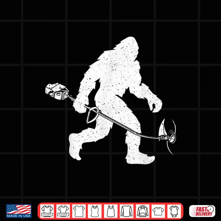 Design Lawn Trimmer Bigfoot Sasquatch Grass Landscape Professional Shirt 1