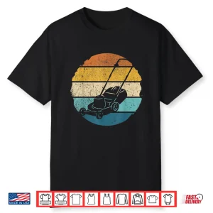Vintage Lawn Mower Gardener Landscaper Retro Aesthetic Shirt