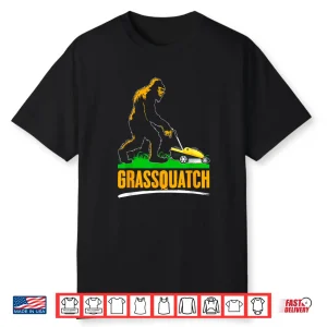 Grassquatch Sasquatch Mowing Bigfoot Professional Graphic Shirt