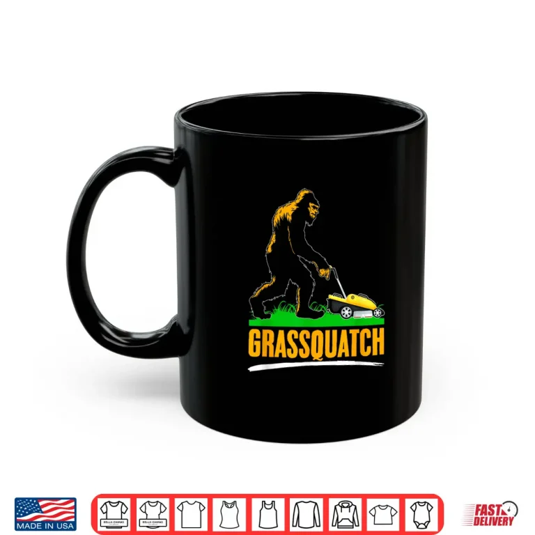 Mug Grassquatch Sasquatch Mowing Bigfoot Professional Graphic Shirt