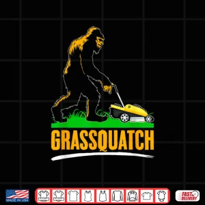 Design Grassquatch Sasquatch Mowing Bigfoot Professional Graphic Shirt
