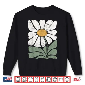 Sweatshirt Boho Daisy Flower Retro Botanical Wildflower Gardener Shirt
