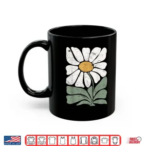 Mug Boho Daisy Flower Retro Botanical Wildflower Gardener Shirt