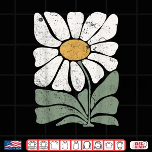 Design Boho Daisy Flower Retro Botanical Wildflower Gardener Shirt