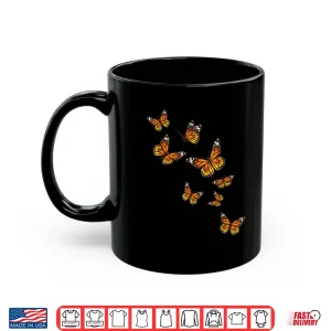 Mug Flying Butterflies Entomologist Nature Gardener Graphic Shirt
