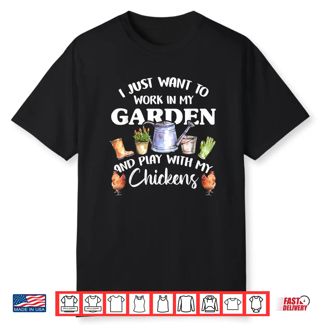 Garden Work And Chickens Farm Lifestyle Graphic Shirt Garden Work And Chickens Farm Lifestyle Graphic Shirt