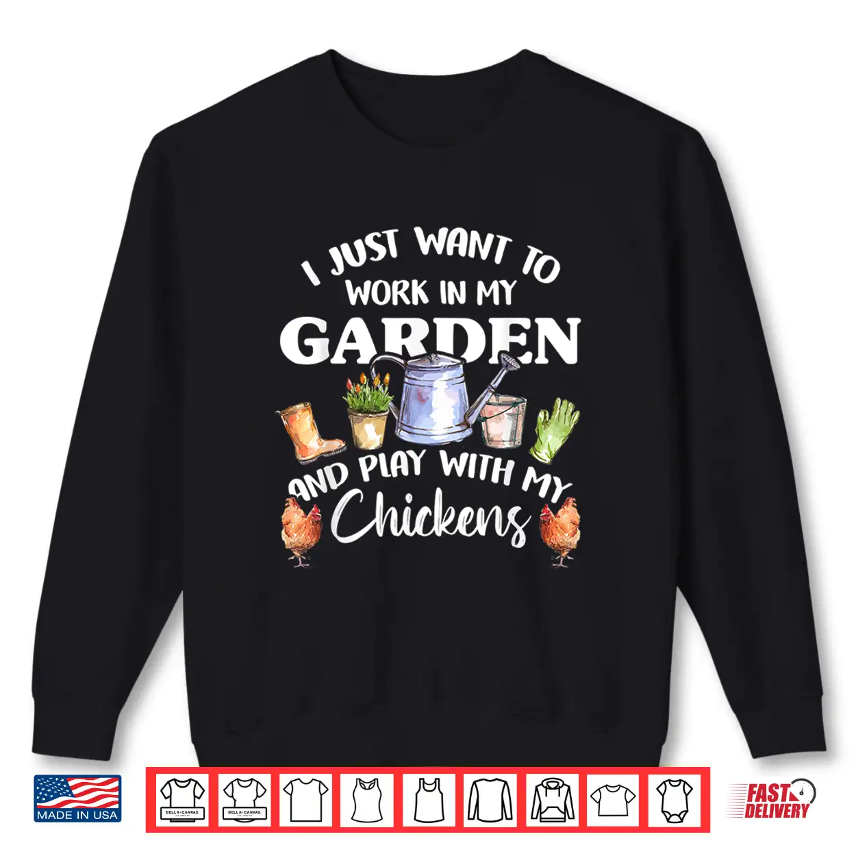 Garden Work And Chickens Farm Lifestyle Graphic Shirt Garden Work And Chickens Farm Lifestyle Graphic Shirt