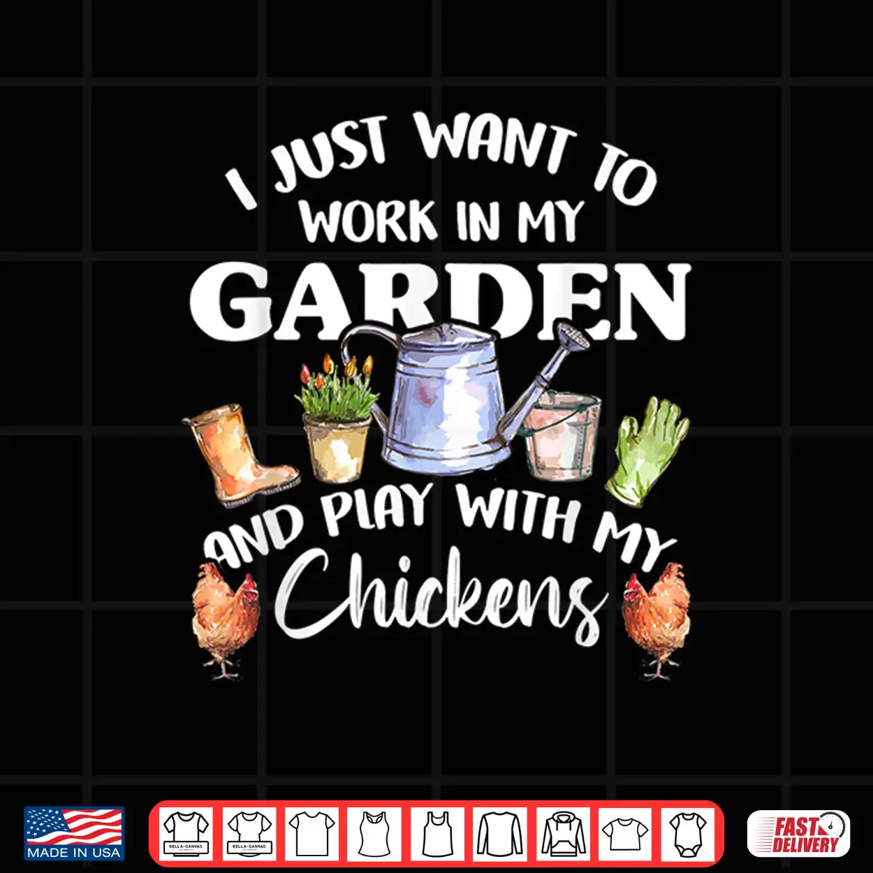 Garden Work And Chickens Farm Lifestyle Graphic Shirt Garden Work And Chickens Farm Lifestyle Graphic Shirt