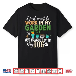 Gardening Dog Lover Pet Owner Plant Graphic Shirt