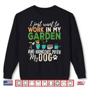 Sweatshirt Gardening Dog Lover Pet Owner Plant Graphic Shirt