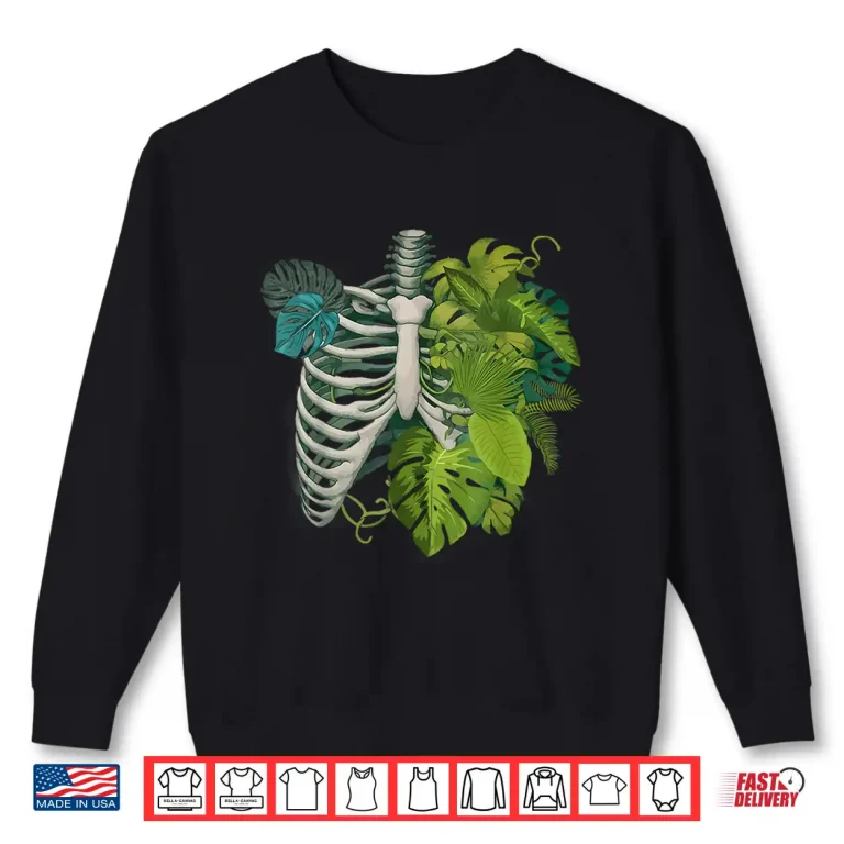 Sweatshirt Skeleton Plant Body Gardener Professional Aesthetic Shirt