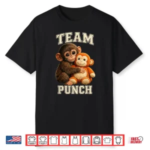 Baby Monkey Team Punch Viral Character Aesthetic Shirt