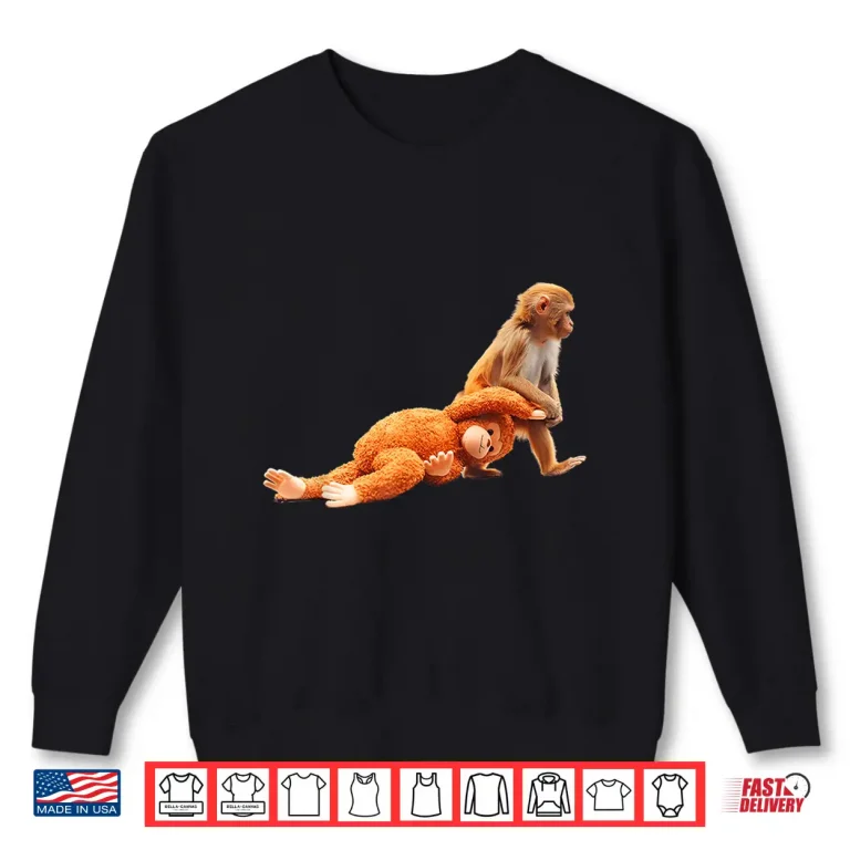 Sweatshirt Baby Monkey Punch Viral Internet Meme Graphic Shirt