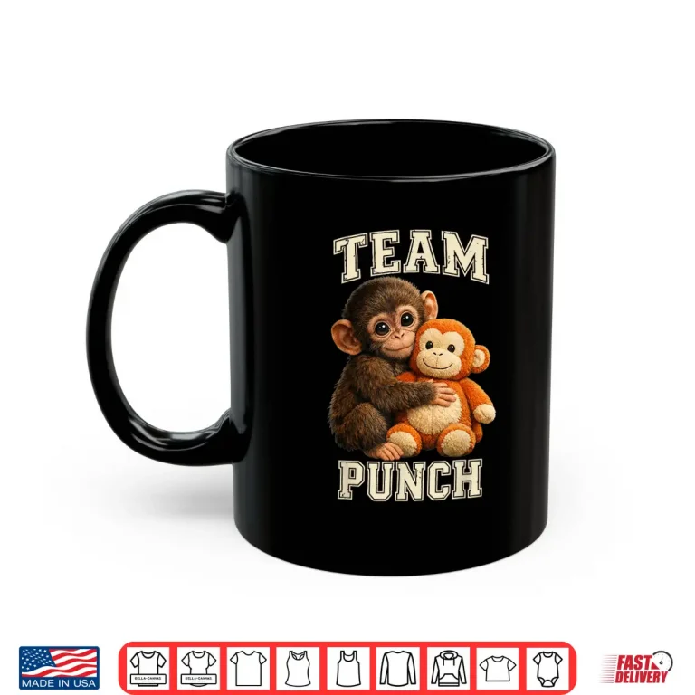 Mug Baby Monkey Team Punch Viral Character Aesthetic Shirt