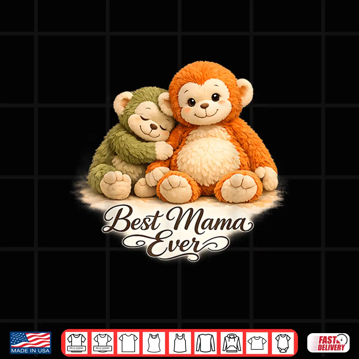 Cute Baby Punch Monkey Hug Plush Toy Professional Graphic Shirt Cute Baby Punch Monkey Hug Plush Toy Professional Graphic Shirt