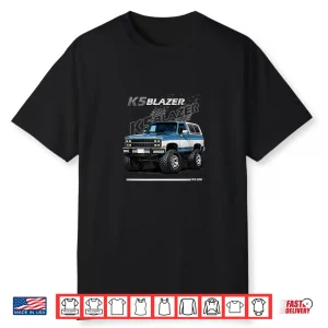 K5 Blazer Big Tires Cartoon Lifted Classic 4X4 Truck Shirt