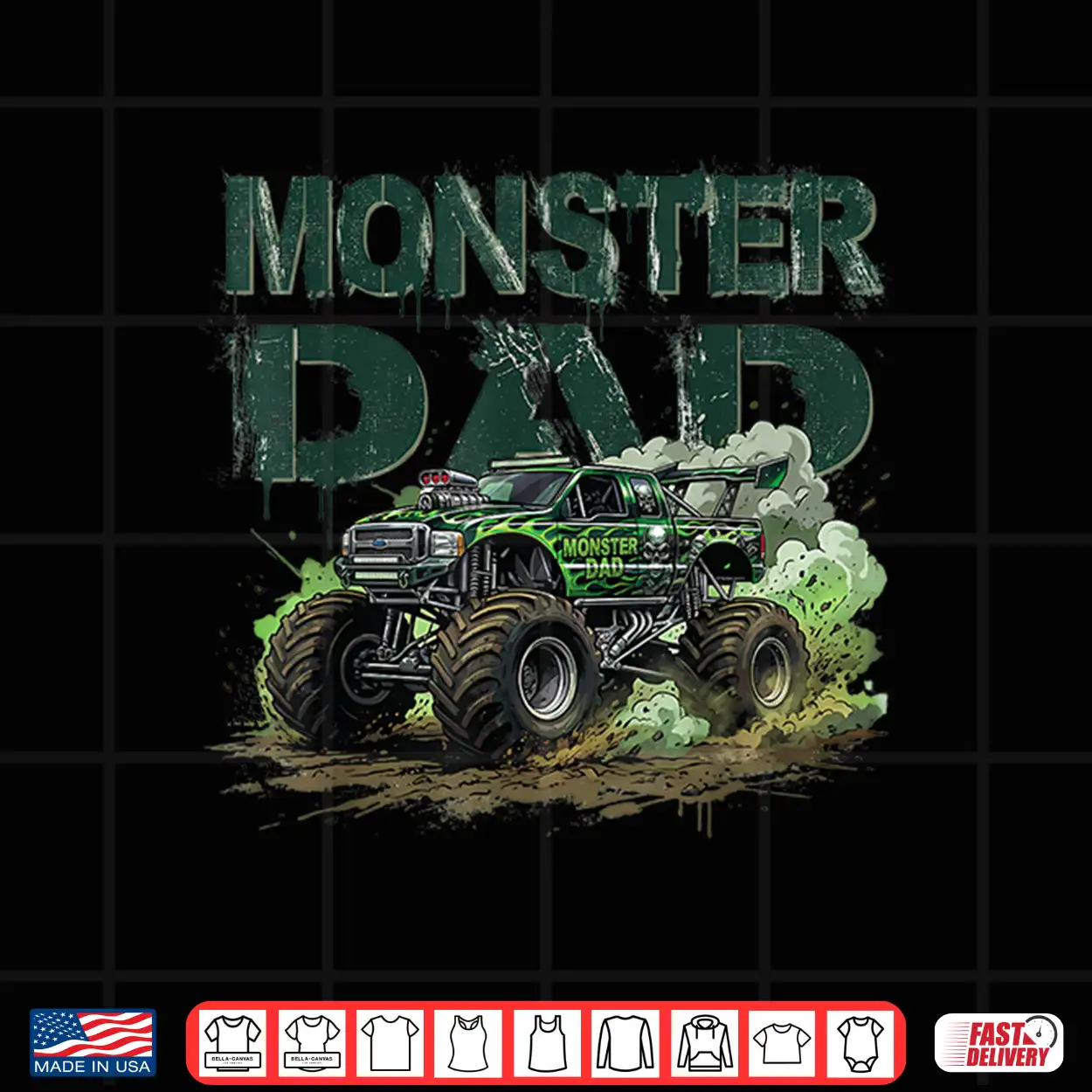 Monster Truck Dad Family Matching Automotive Lover Shirt Monster Truck Dad Family Matching Automotive Lover Shirt