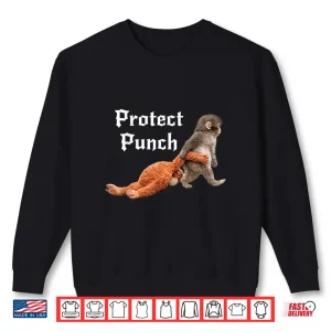 Sweatshirt Protect Baby Monkey Punch Viral Character Graphic Shirt