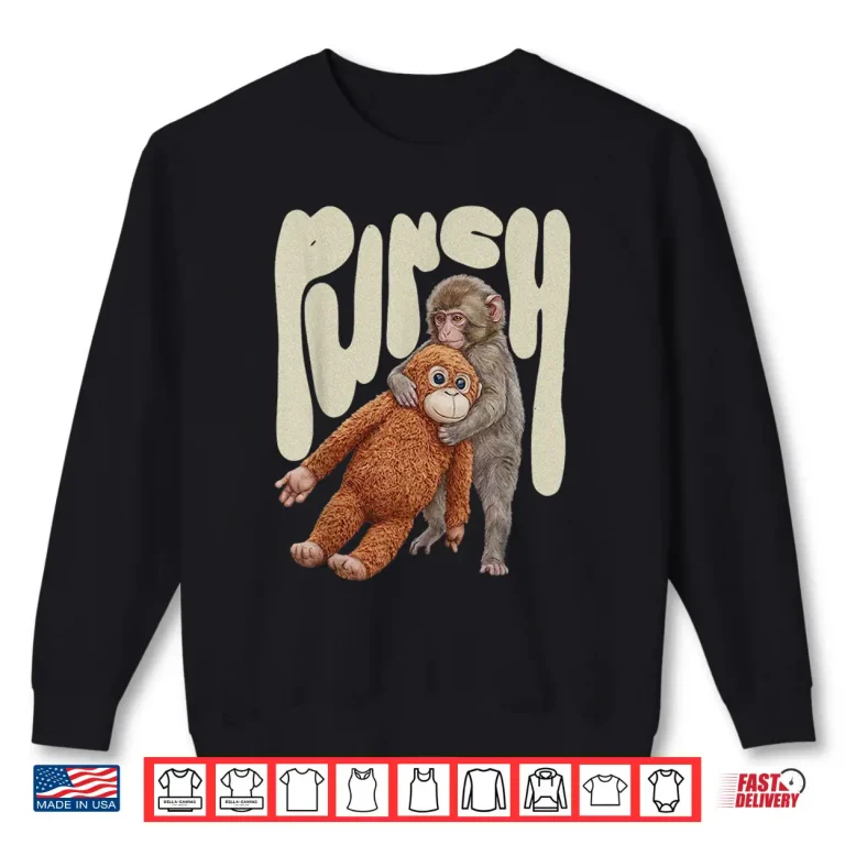 Sweatshirt Punch Baby Monkey Team Punch Vintage Cute Graphic Shirt