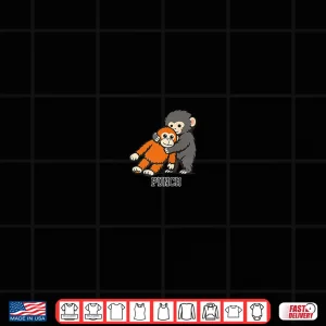 Design Punch Monkey Viral Internet Character Minimalist Graphic Shirt