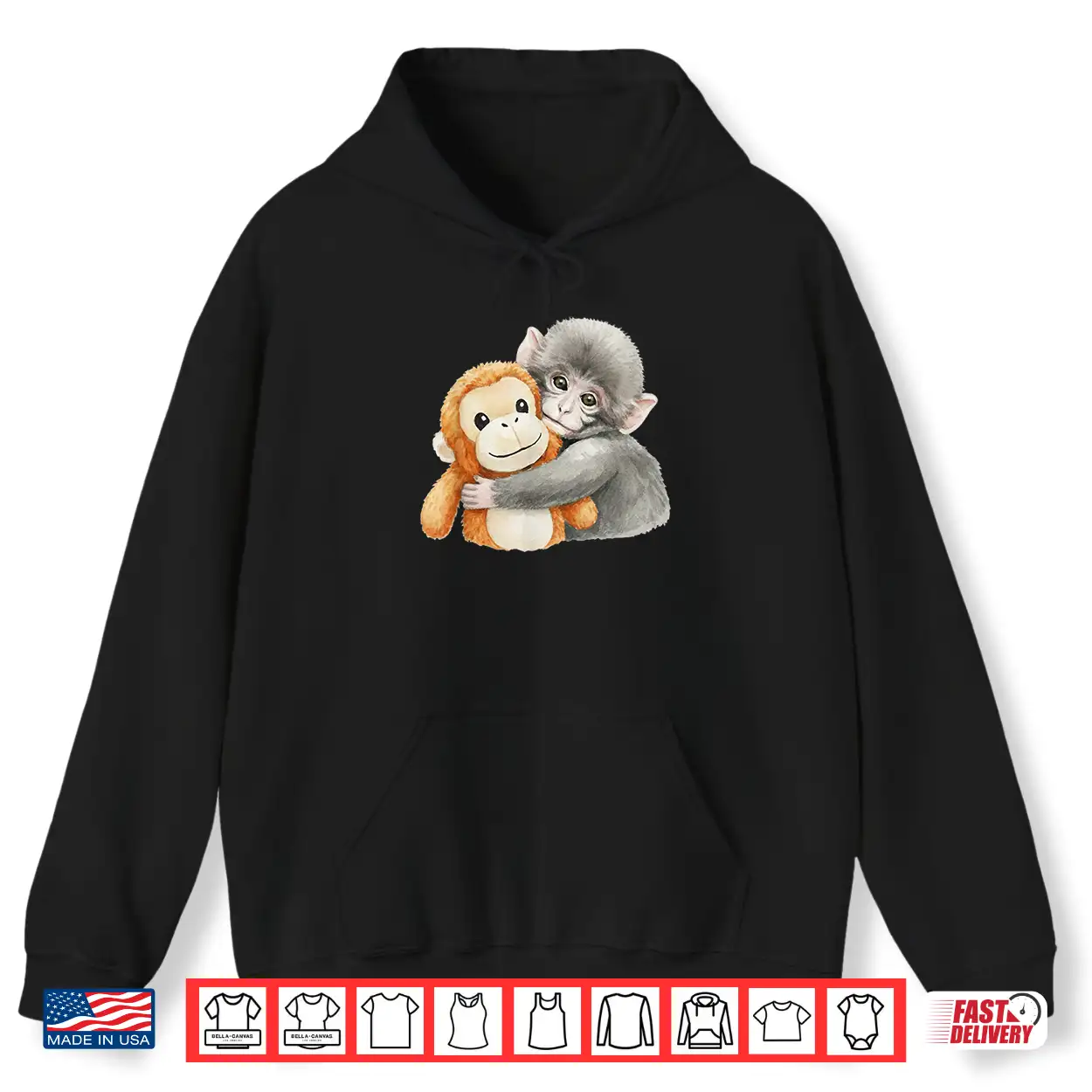 Punchkung The Monkey Holding Plush Friend Viral Meme Shirt Punchkung The Monkey Holding Plush Friend Viral Meme Shirt