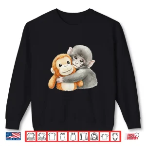 Punchkung The Monkey Holding Plush Friend Viral Meme Shirt 2 Sweatshirt Punchkung The Monkey Holding Plush Friend Viral Meme Shirt