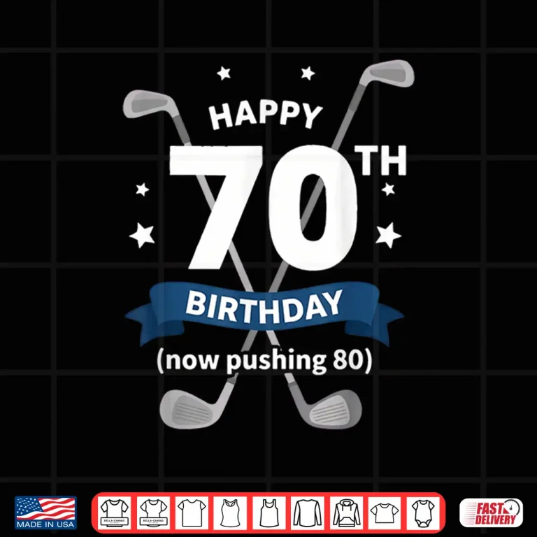 Design Seventieth Birthday Golfer Gift Golf Clubs Brand Design Shirt