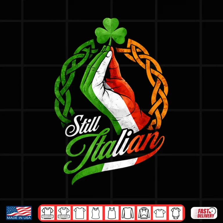 Design Still Italian Shamrocks Hand Clover Saint Patricks Day Shirt