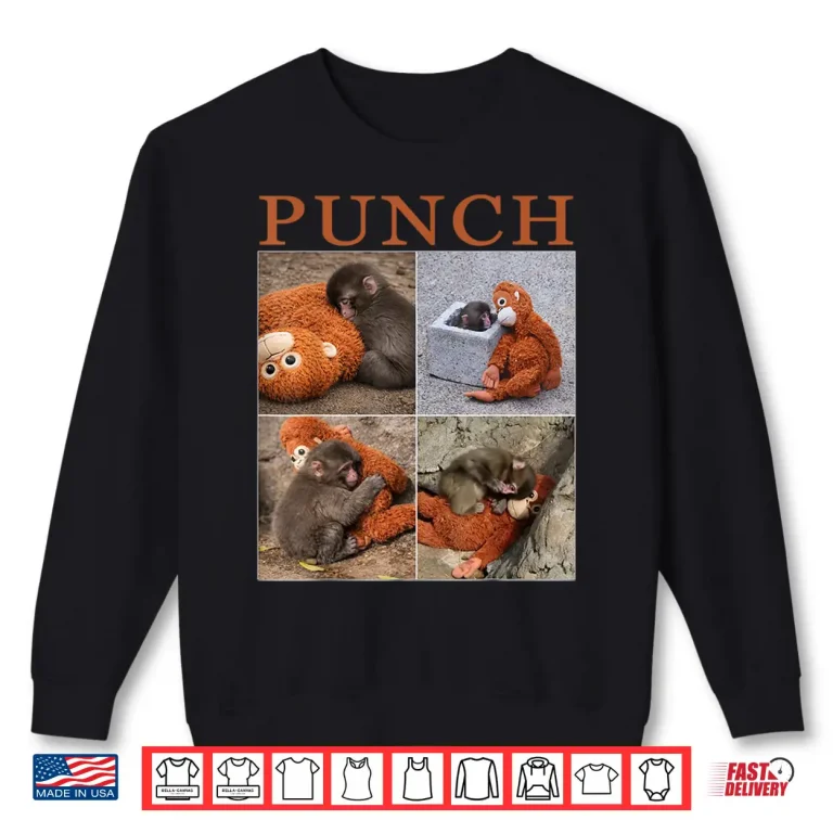 Sweatshirt Team Monkey Punch Viral Internet Meme Character Shirt